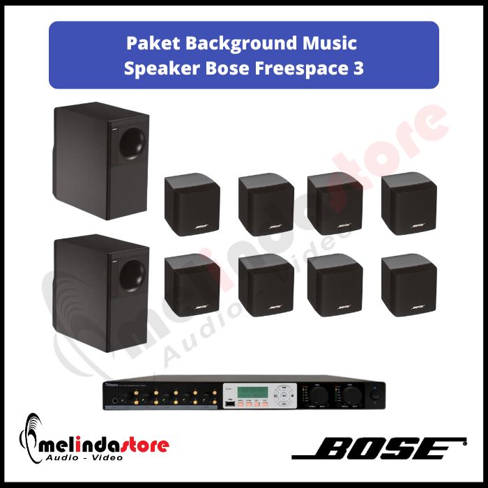 Paket Sound System Background Music Speaker Bose Freespace 3 | 8 speaker